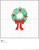 Vintage Stitch Christmas Wreath Bow Machine Embroidery Design