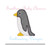Penguin Blanket Stitch Applique Machine Embroidery Design Winter Zoo