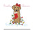 Girl Golden Dog Christmas Mini Fill Machine Embroidery