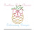 Pineapple with Bow Vintage Stitch Machine Embroidery Design