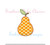 Pear Fruit Blanket Stitch Applique Machine Embroidery Design