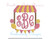 Lemonade Stand Monogram Frame Fill Machine Embroidery Design