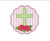 Floral Rose Roses Cross Scallop Circle Frame Blanket Stitch Applique Easter