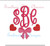 Heart Bow Fill Monogram Swag Machine Embroidery Valentine's Day