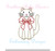 Cat with Bow Vintage Stitch Machine Embroidery Animal