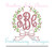 Bow Berry Wreath Fill Monogram Frame Machine Embroidery Spring