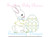 Vintage Rabbit Egg  Machine Embroidery Spring/Easter