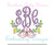 Spring Chick Monogram Swag Fill Machine Embroidery Spring/Easter