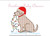 Dog Wearing Santa Hat Christmas Light Zig Zag Applique Lab Labrador