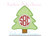 Christmas Tree Satin Applique Monogram Frame Machine Embroidery Design