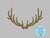 Deer Reindeer Antler Frame Design for Embroidery Machine Monogram Deer Elk