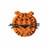 Round Tiger Head Satin Fill Mini Machine Embroidery Design