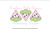 Watermelon Scallop Slice Trio Blanket Stitch Applique Design Machine Embroidery