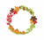 Fall Wreath Fill Monogram Frame Machine Embroidery Autumn/Halloween