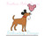 Dog with Mouse Balloon Applique Machine Embroidery