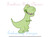 Dinosaur Toy Zig Zag Applique Machine Embroidery Design Boy T-Rex Rex