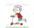 Boy Riding Scooter Vintage and Partial Fill Machine Embroidery Design