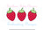 Strawberry Trio Applique Machine Embroidery Summer