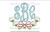 Cotton Bow Monogram Frame Swag Machine Embroidery Design Southern