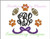 Tiger Paw Football Bow Frame Fill Machine Embroidery Design Football