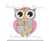 Owl Vintage Zig Zag Stitch Applique Design File for Embroidery Machine Instant Download Girl Boy Cu