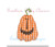 Jack o Lantern Pumpkin Shabby Chic Zig Zag Applique Trick or Treat Fall Autumn Vintage Quick Stitch