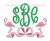 Flamingo Bow Monogram Swag Machine Embroidery Design Summer Girl Tropical Vacation