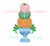 Stacked Pumpkin Topiary in Urn Planter Machine Embroidery Design Fall Halloween Autumn