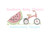 Tricycle Bike Pulling Watermelon Machine Embroidery Design Sketchy Fill Summer Boy or Girl