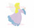 Angel Girl Mini Fill Machine Embroidery Design Christmas