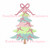 Christmas Tree Multicolor Preppy With Ribbon Bows Machine Embroidery Design Full Fill