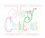 Merry Christmas Word Art Sign Machine Embroidery Design Vintage Stitch