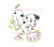 Puppy Dog  With Watermelon Summer Vintage Stitch Machine Embroidery Design