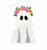 Ghost Girl with Flower Crown Mini Fill Machine Embroidery Design Halloween Fall Autumn