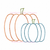 Simple Pumpkin Duo Vintage Stitch Machine Embroidery Design Fall Halloween