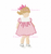 Little Girl in Smocked Dress Machine Embroidery Design Full Fill Easter Preppy