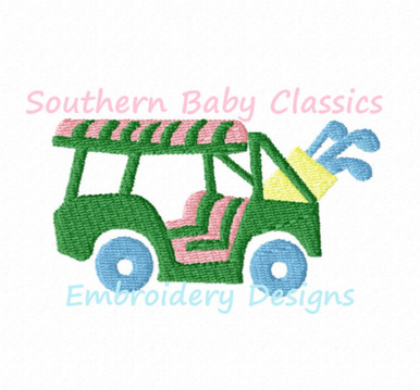 Golf Accessories Fill Machine Embroidery Design Preppy Golfing Boy Girl  Clubs Flag Balls Tee Course