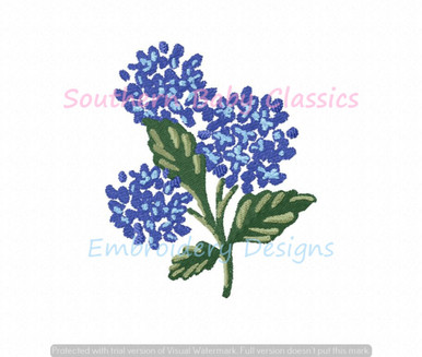 Hydrangea Flowers Floral Machine Embroidery Design Mini Fill