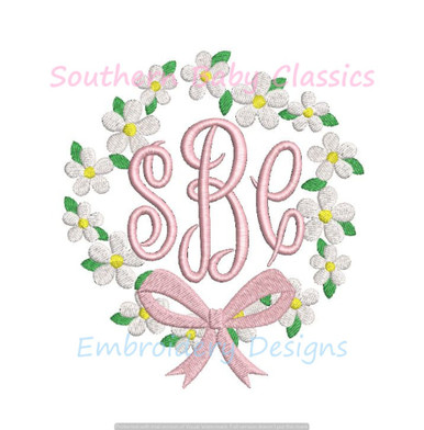 Flowers Floral Flower Heart Bow Monogram Frame Ribbon Girl Spring