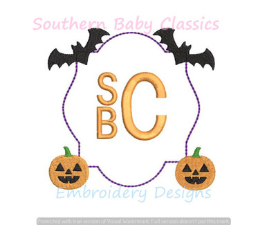 Pumpkin carriage Halloween Machine embroidery design