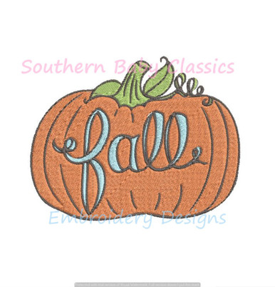 Happy Thanksgiving Pumpkin Embroidery Design