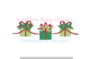 Merry Christmas Ribbon For Presents Filled Machine Embroidery Design  Digitized Pattern