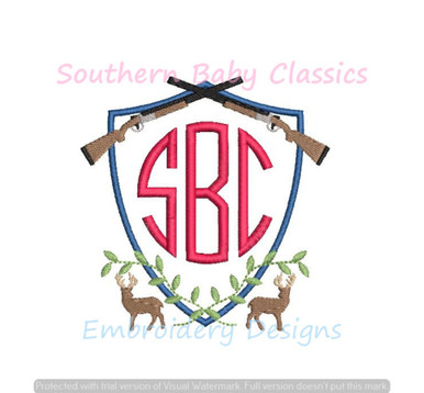 Deer Hunter Logo Embroidery Design · Creative Fabrica