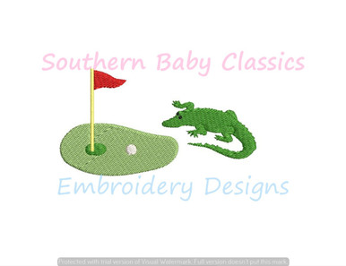 Golf Accessories Fill Machine Embroidery Design Preppy Golfing Boy Girl  Clubs Flag Balls Tee Course