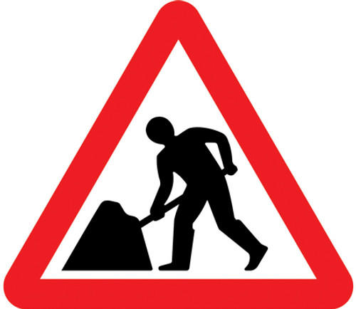 600Mm Road Works Ahead Sign Plate