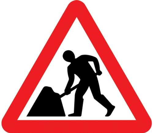 750Mm Road Works Ahead Sign Plate