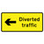 1050 X 450Mm Diverted Traffic Arrow Left Sign Plate