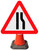 600Mm Road Narrows Offside Cone Sign