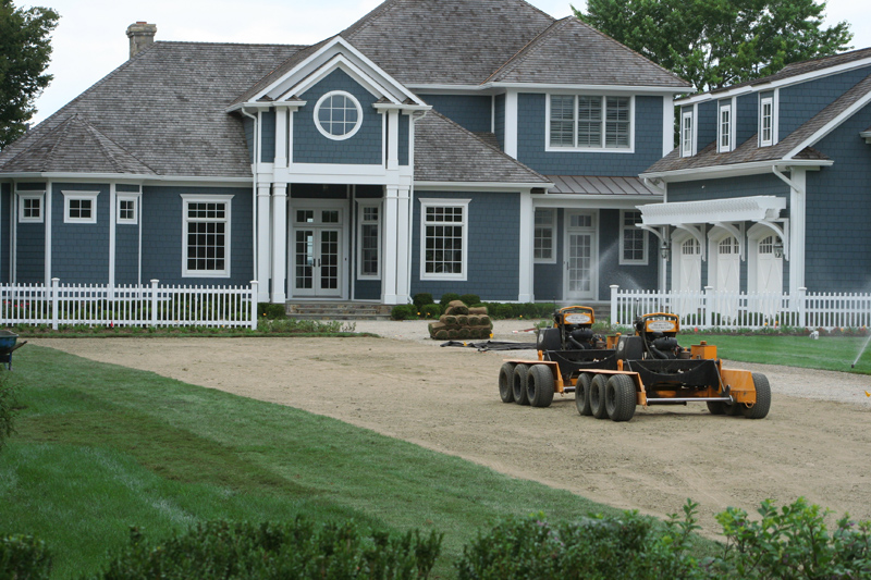 Installing sod in front yard