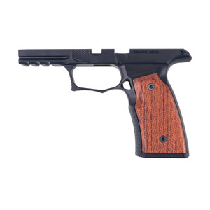Sharps Bros., Grip Module, Fits Sig P365 XL/X Macro, Anodized Black Finish, Brazilian Cherry Grip Panels Sharps Bros., Grip Module, Fits Sig P365 XL/X Macro, Anodized Black Finish, Brazilian Cherry Grip Panels